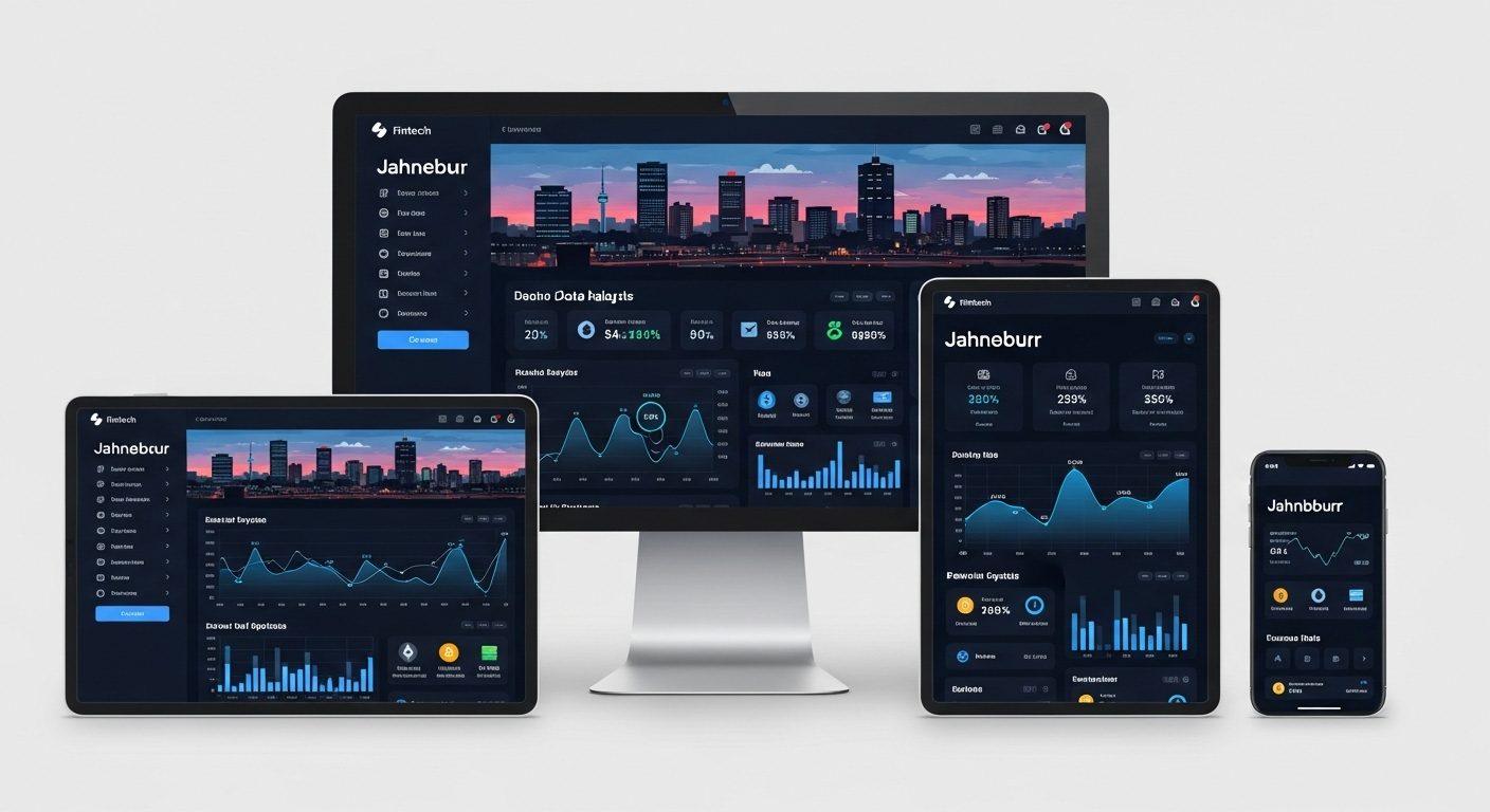 Jahnebur fintech app across multiple devices
